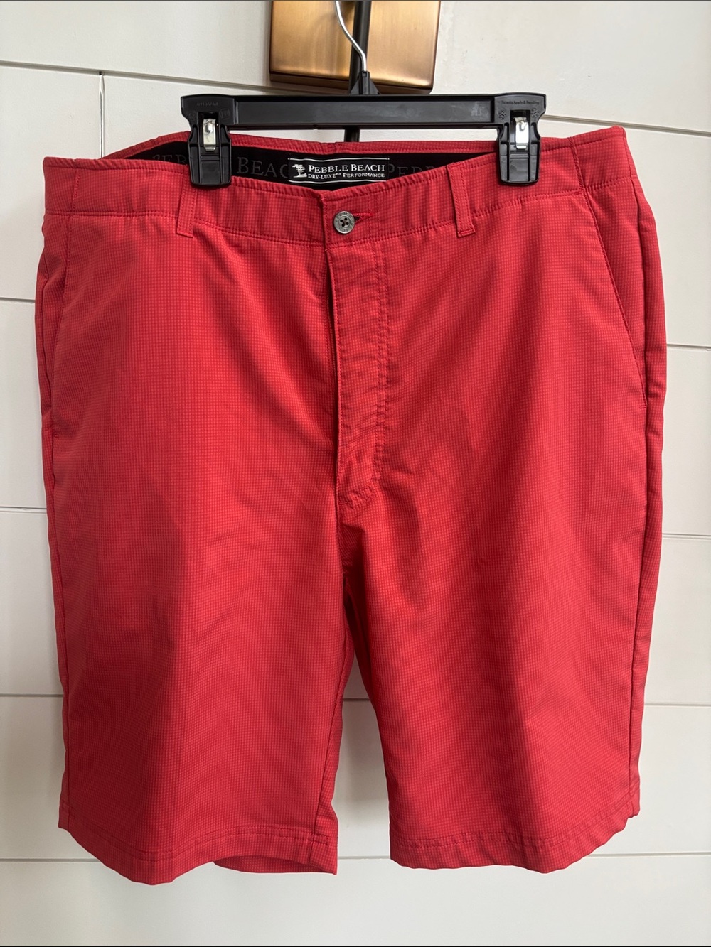 Pebble Beach Men's Bright Red Flat Front Shorts
